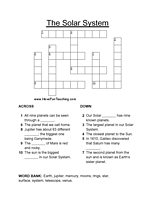 Solar System Crossword Puzzle Answers Image