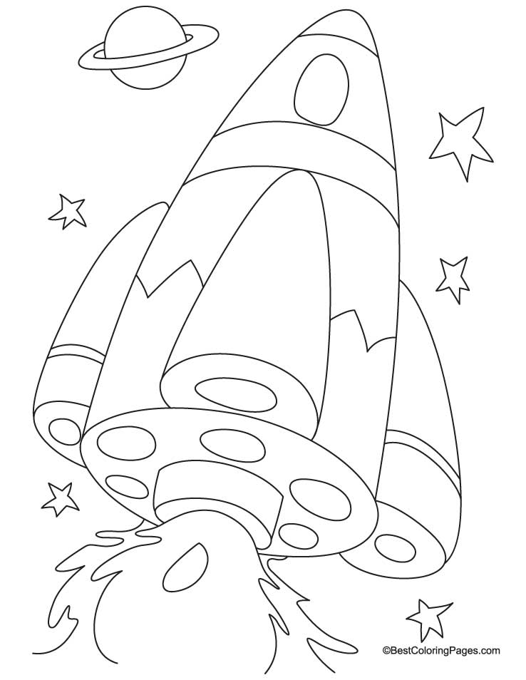 Space Coloring Pages for Kids Image