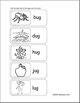 UG Word Family Worksheets Kindergarten