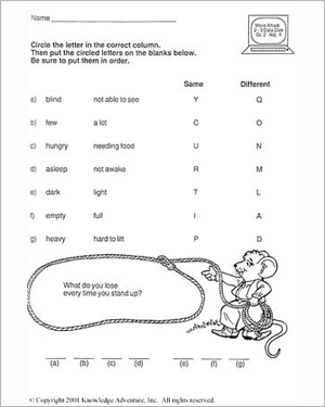 2nd Grade Math Riddle Worksheets Image