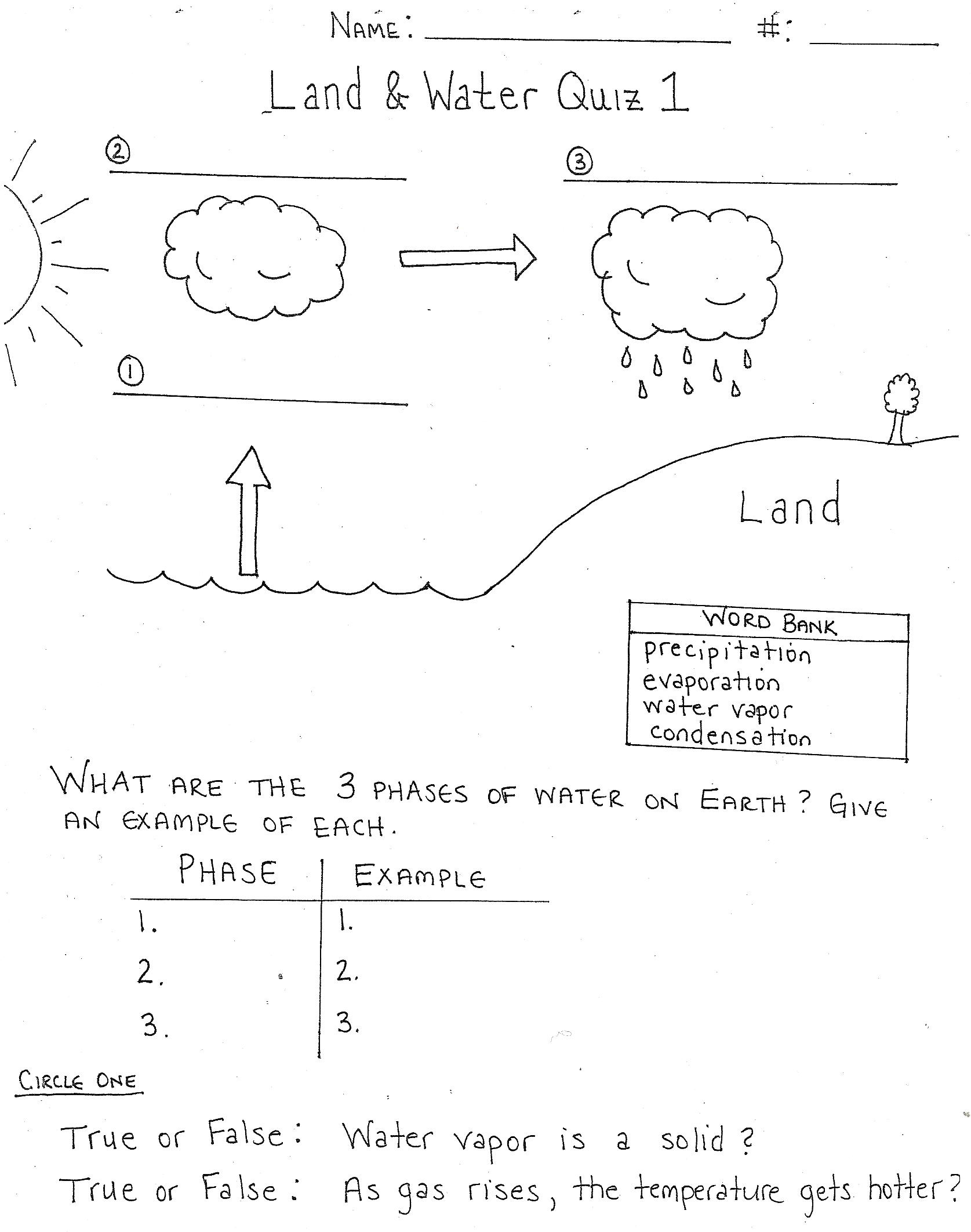 The Water Cycle Worksheet Answers 6th Grade