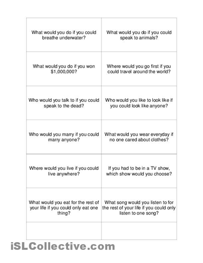 Adult ESL Conversation Worksheets