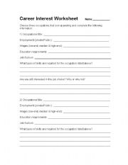 career research worksheet free