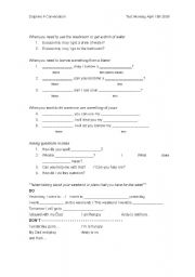 Classroom Conversation Worksheets