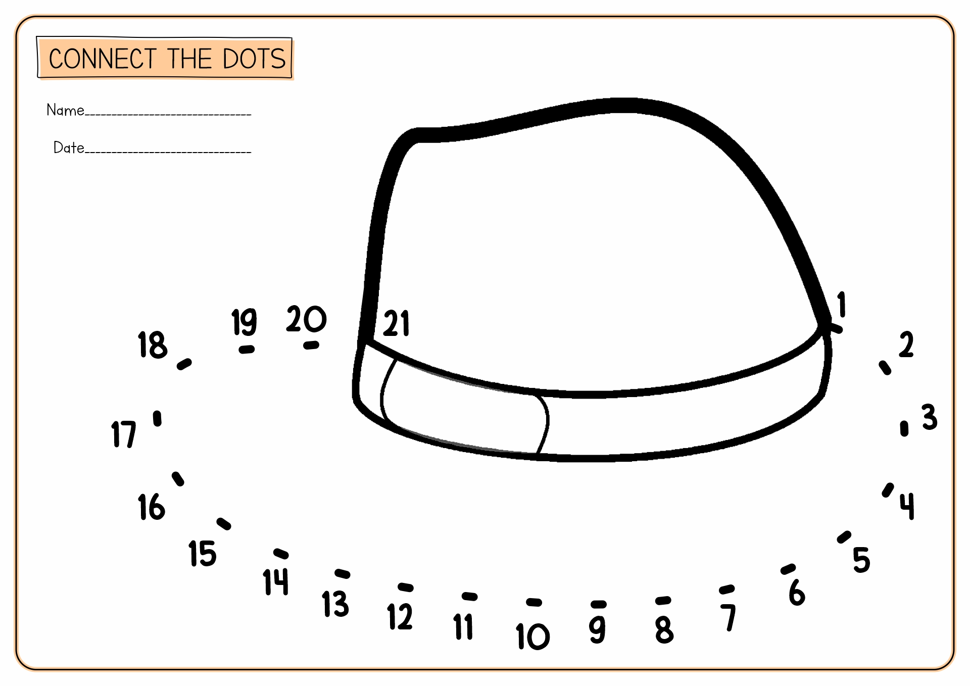 Connect the Dots Worksheets for Preschoolers Image