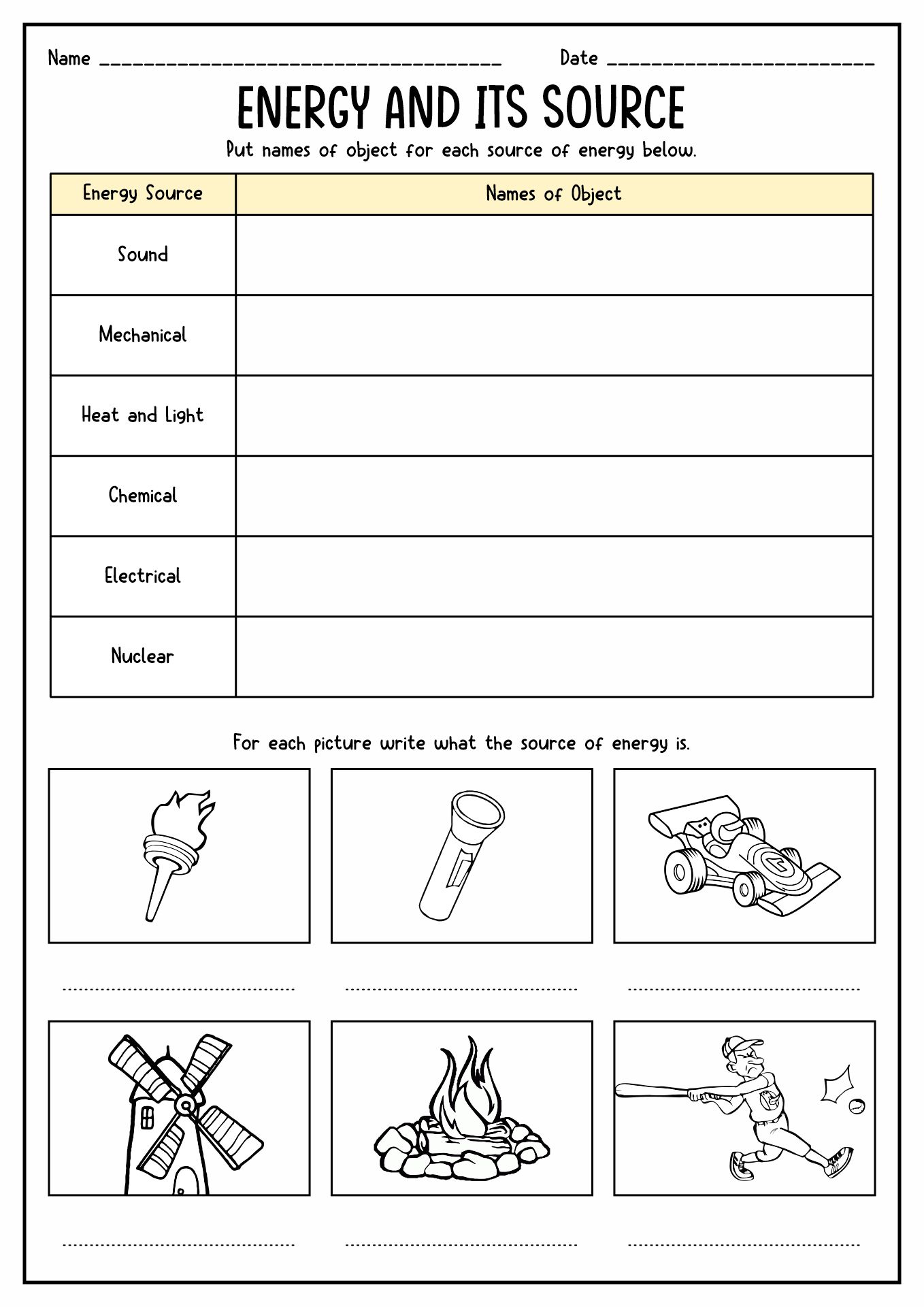 15 3 Forms Of Energy Worksheets Free PDF at