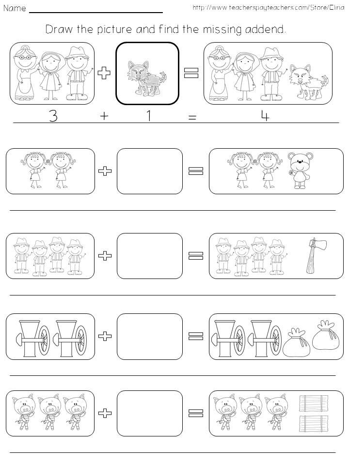 Fairy Tales Kindergarten Math Worksheets Image