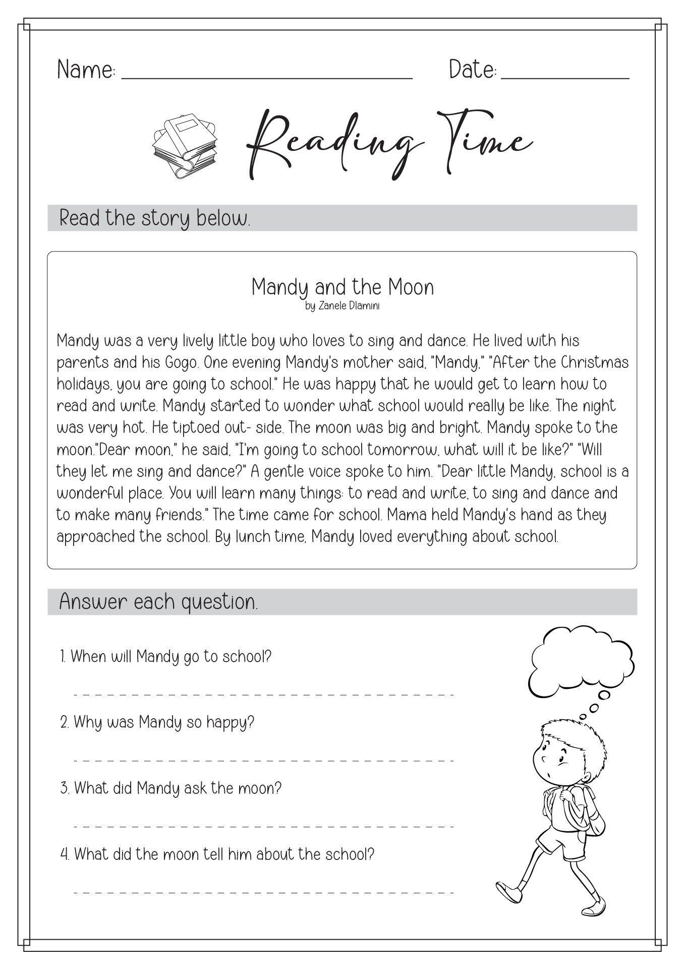 Free 2nd Grade Reading Worksheets