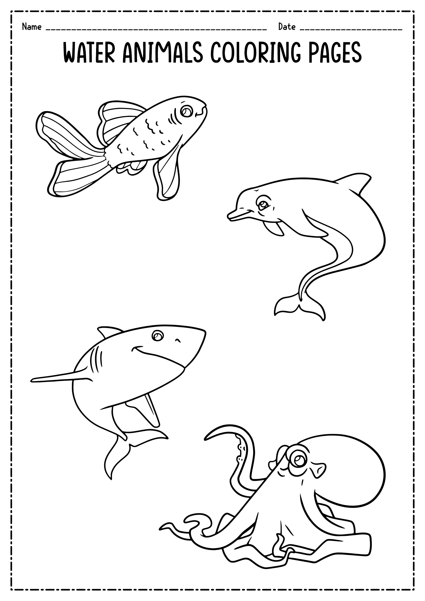 Freshwater Animals Worksheet