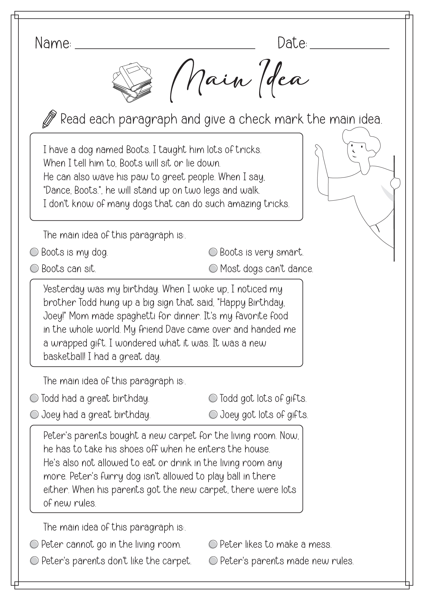 Main Idea Worksheets 3rd Grade Image