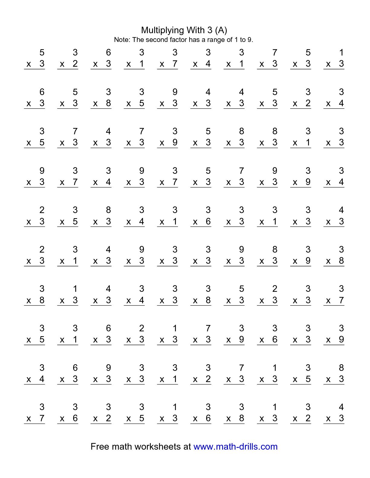 16 Multiplication 3s Worksheets Printable