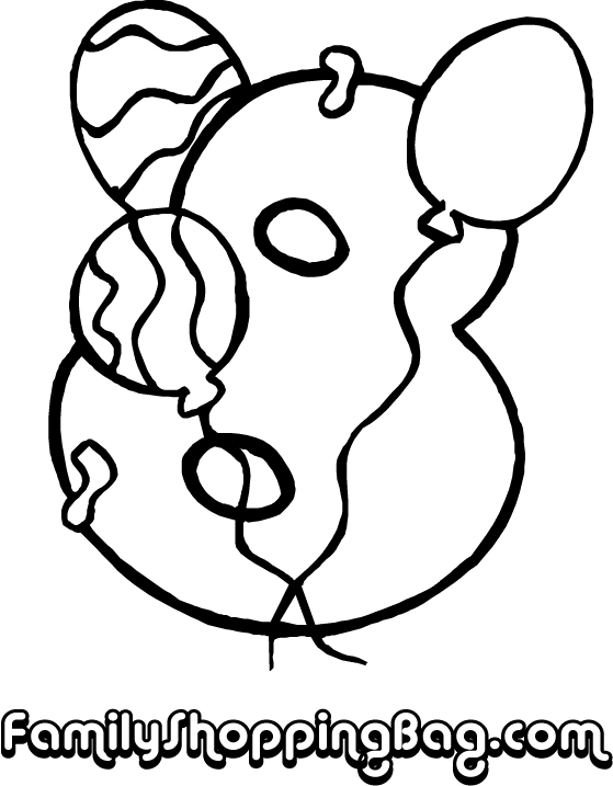 Number 8 Coloring Pages Printable Image