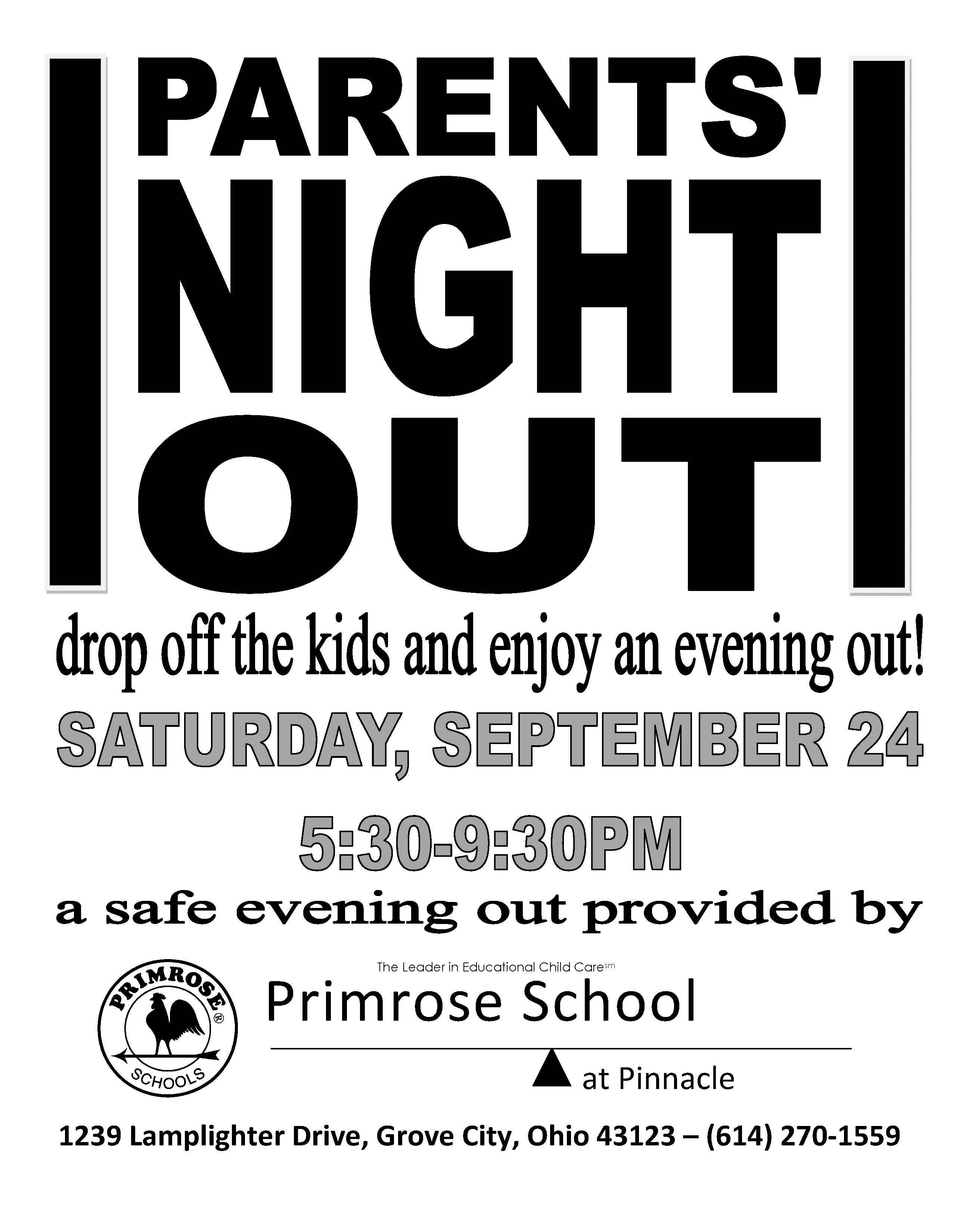 Parents Night Out Flyer Image