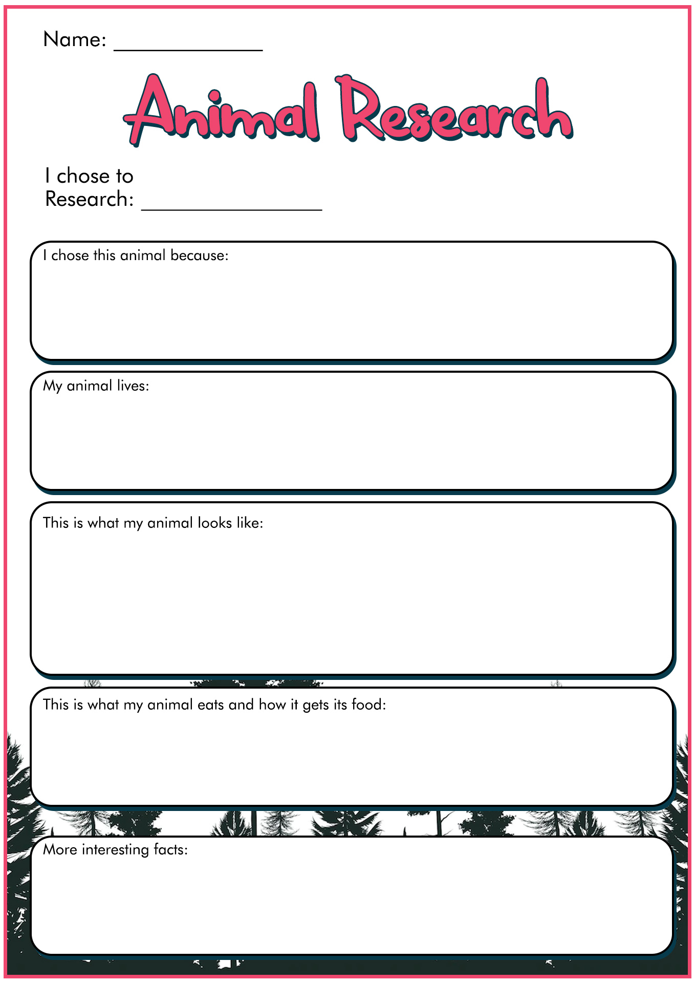 Research Report Template for Kids Image