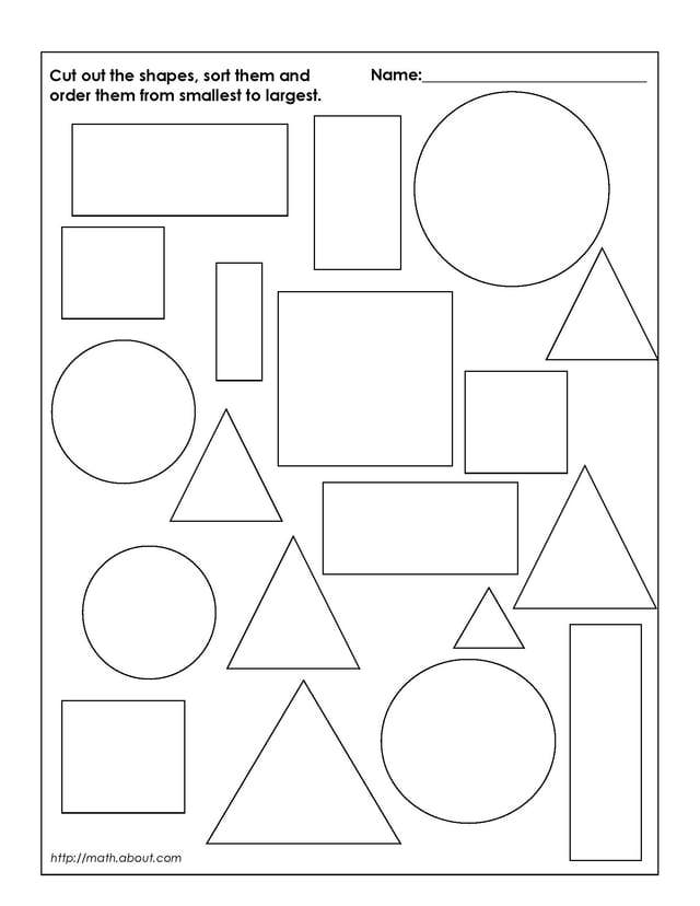 Shapes Worksheets 1st Grade Image