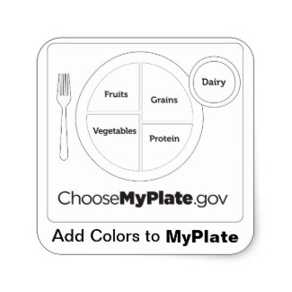 Choose MyPlate Black and White Image