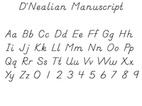 DNealian Handwriting Font Image