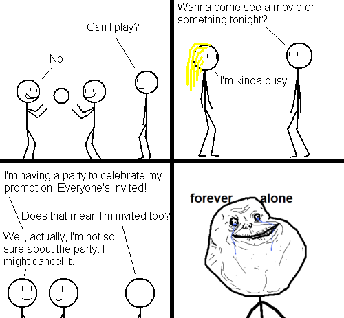 Forever Alone Guy Meme Image