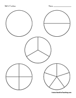 Fraction Circles Worksheet Image