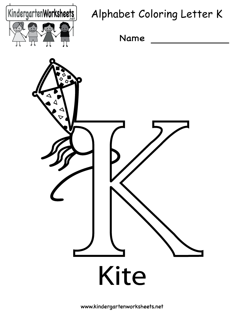 Letter K Coloring Worksheet Image