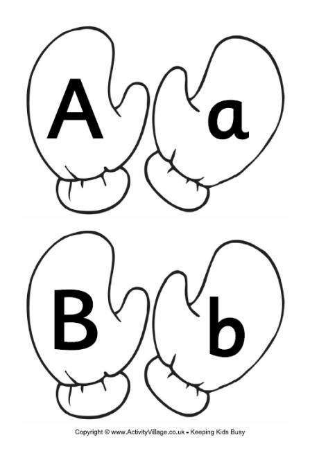 Letter Matching Mittens Printables Image