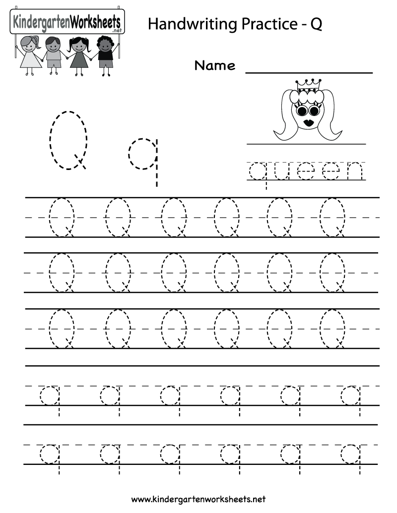 Letter Q Handwriting Worksheets Image