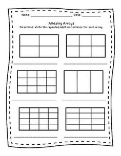 Math Arrays Repeated Addition 2nd Grade Image