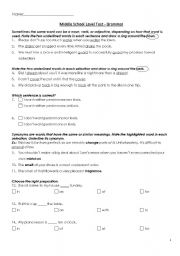 Printable Worksheets Middle School Image