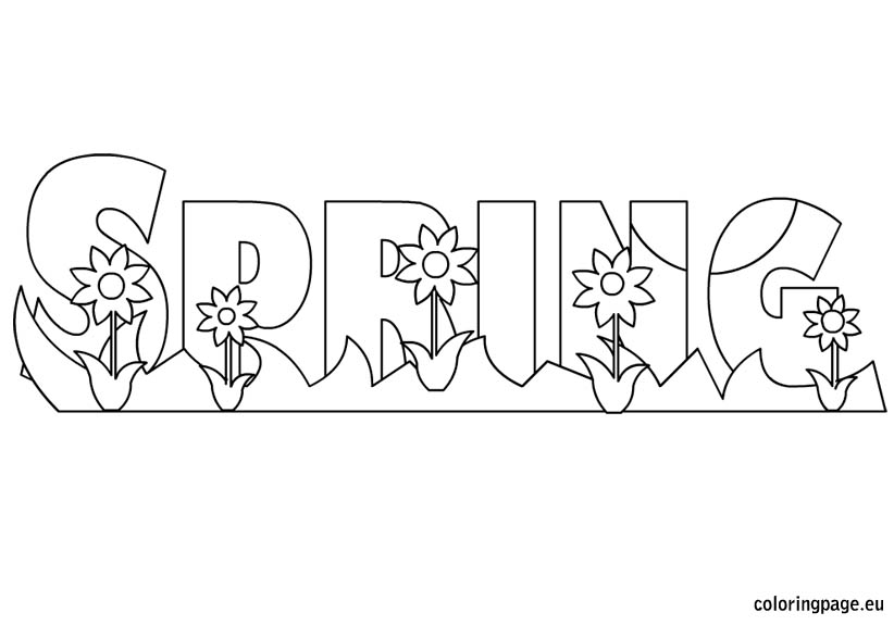 Spring Break Coloring Pages