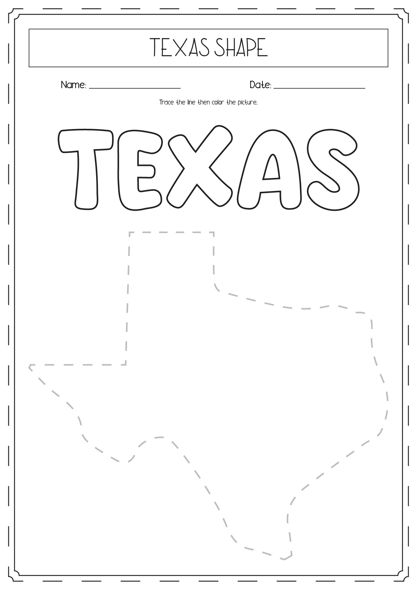 Texas Shape Outline