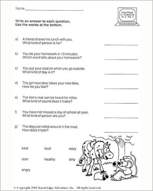2nd Grade Quiz Worksheets Image