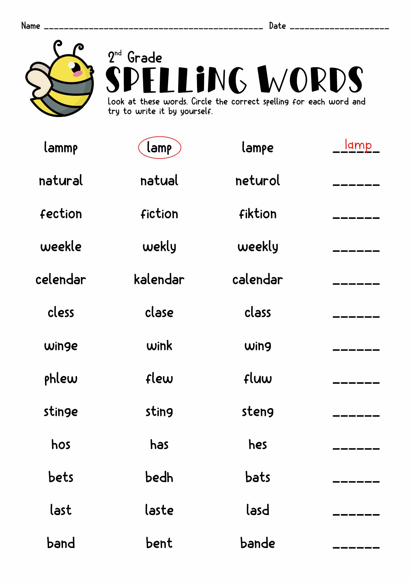 15 Best Images of Spelling Words Worksheets Grade 2 - 2 ...