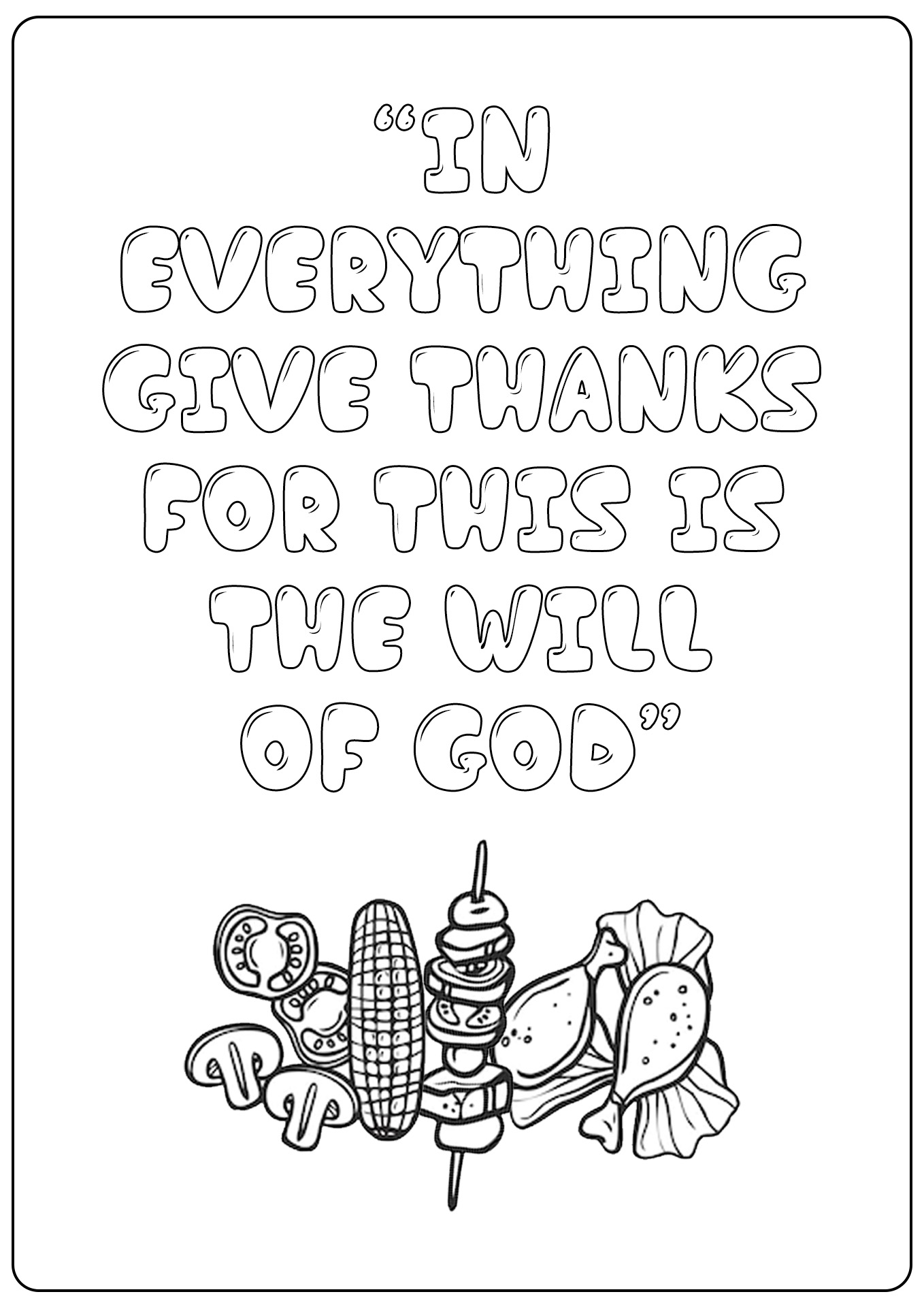 Catholic Thanksgiving Coloring Pages