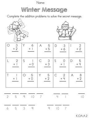 Common Core Kindergarten Math Worksheets Image