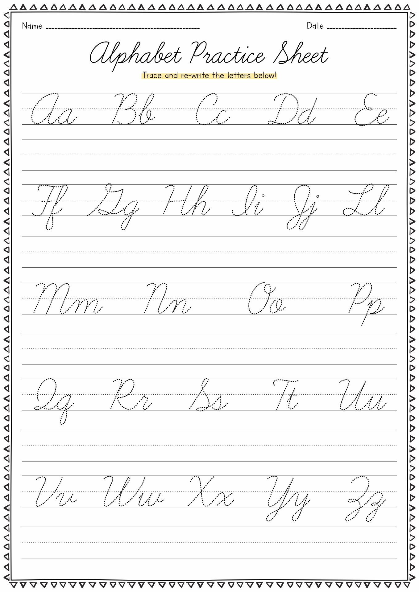 9 Penmanship Practice Worksheets For Adults - Free PDF at worksheeto.com