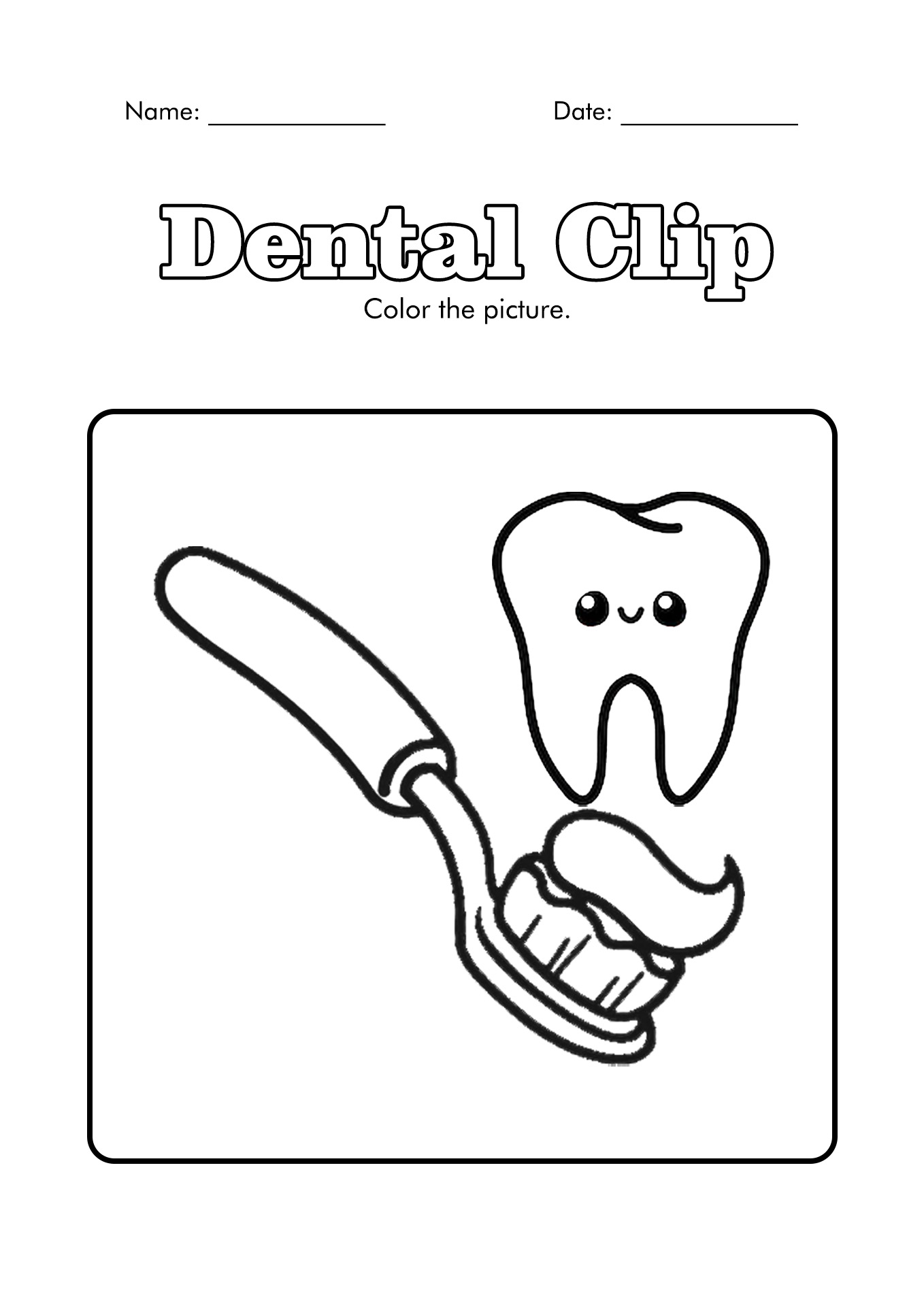 Dental Clip Art Black and White