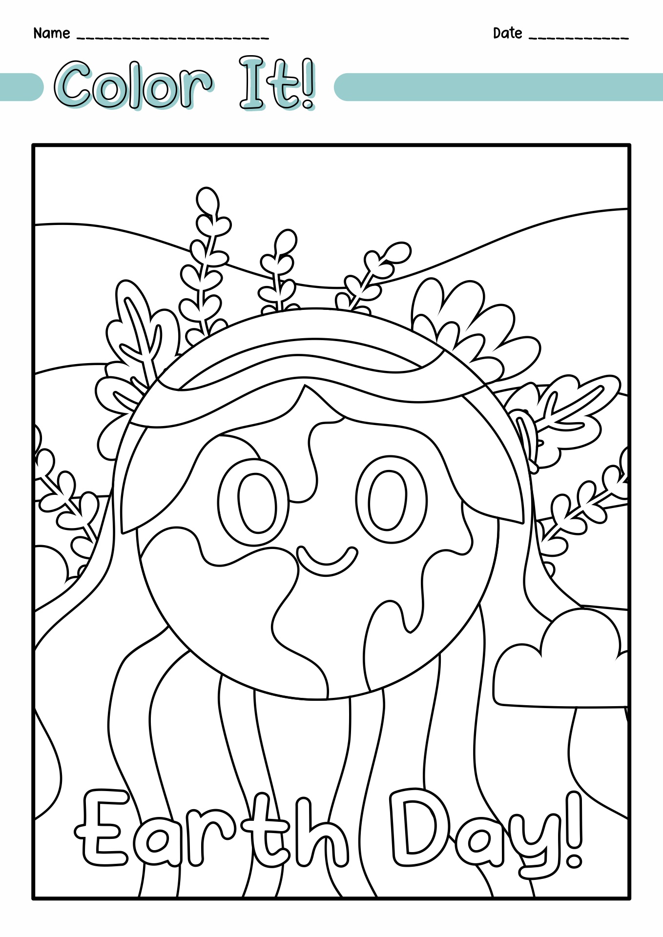 Earth Day Colouring Pages Image