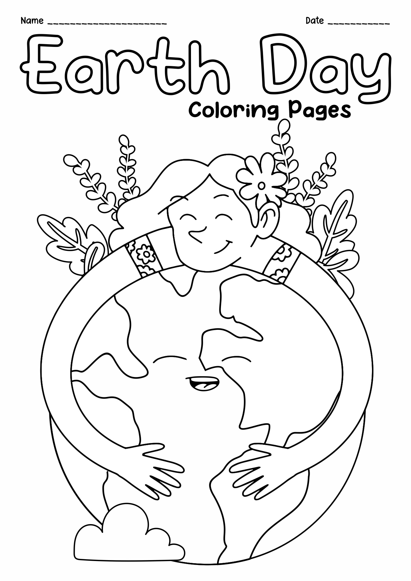 Free Earth Day Coloring Pages Image