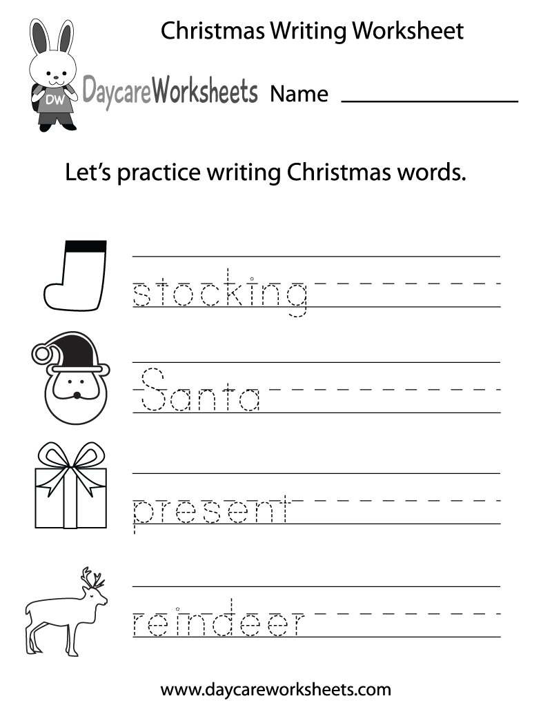 Free Printable Christmas Writing Worksheets Image