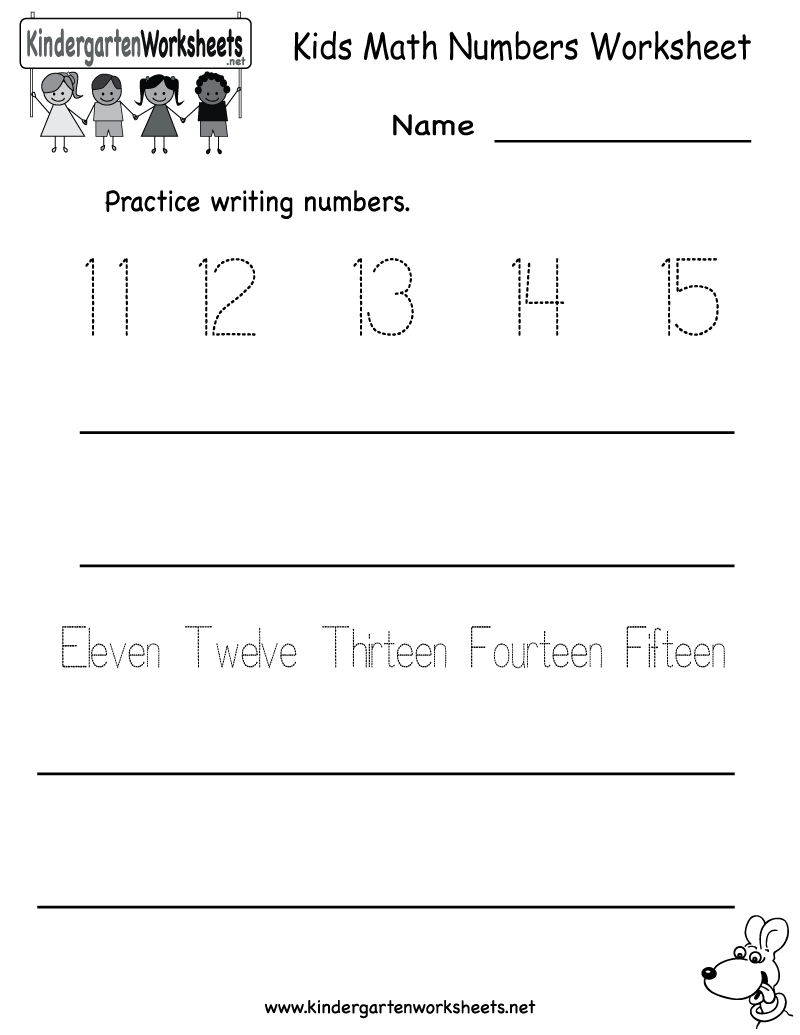 Free Printable Preschool Writing Numbers Worksheets