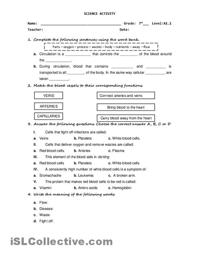 Free Printable Science Worksheets High School Image