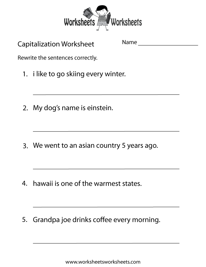 Free Printable Worksheets Middle School