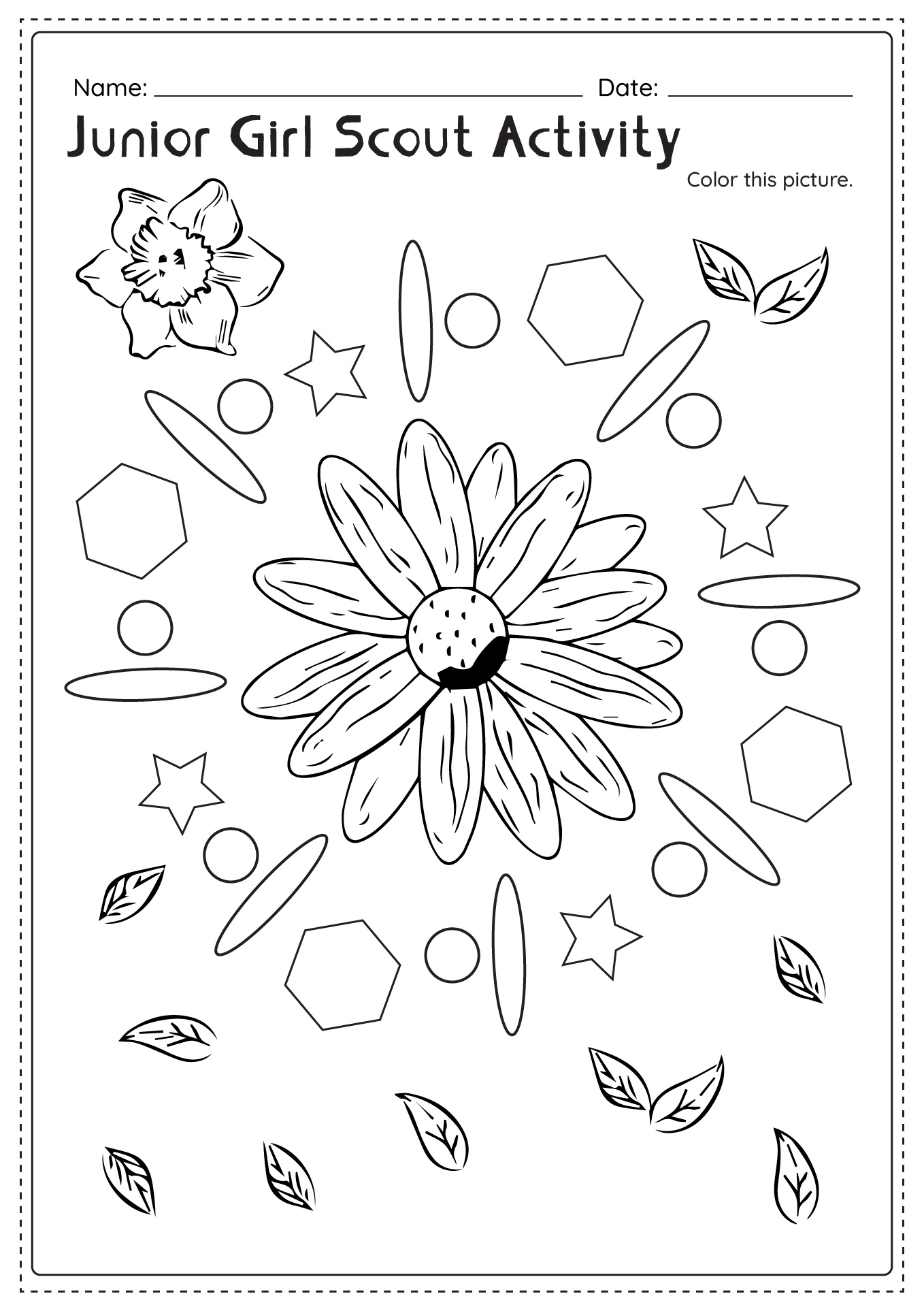 Junior Girl Scout Activity Sheets