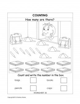 Kindergarten Counting Worksheets Image