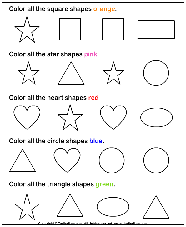 Math Shapes Worksheet Preschool Image
