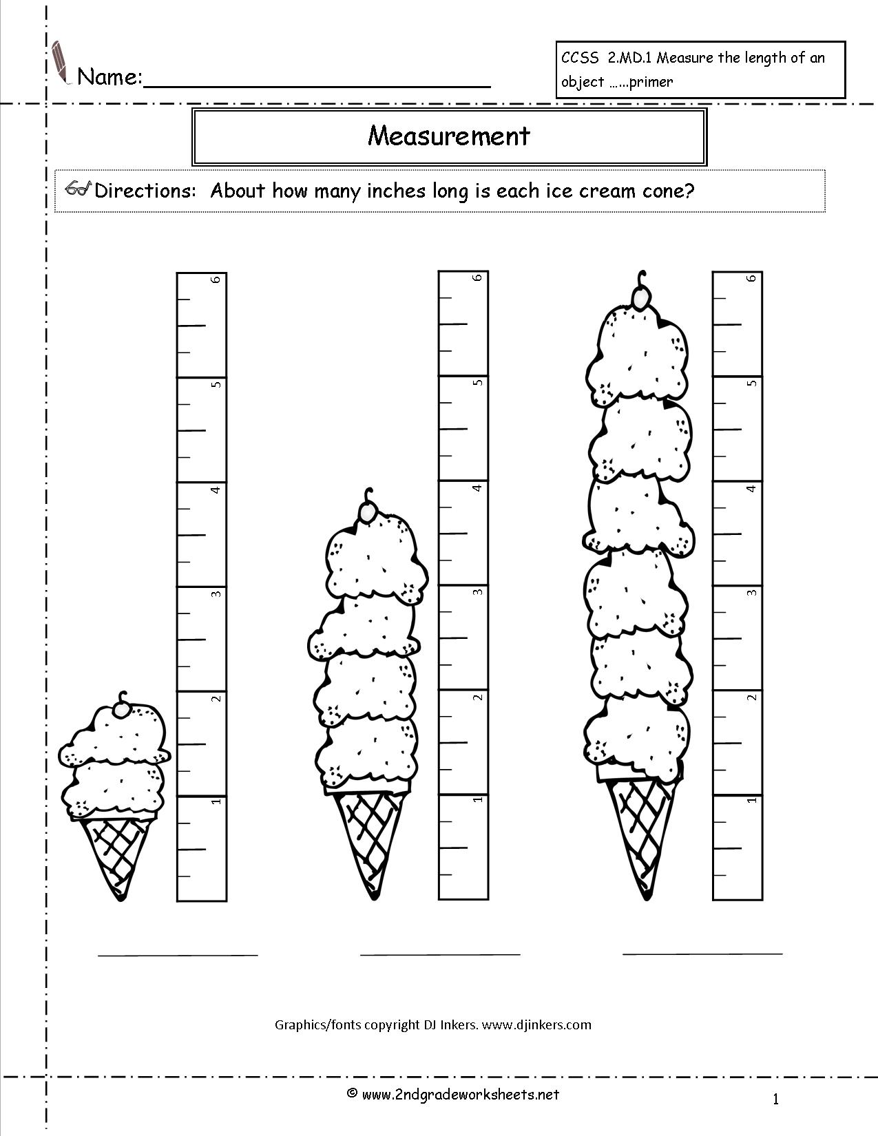 Measurement Worksheets Grade 2 Image