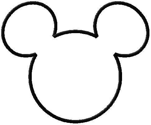 Mickey and Minnie Mouse Head Outline Image