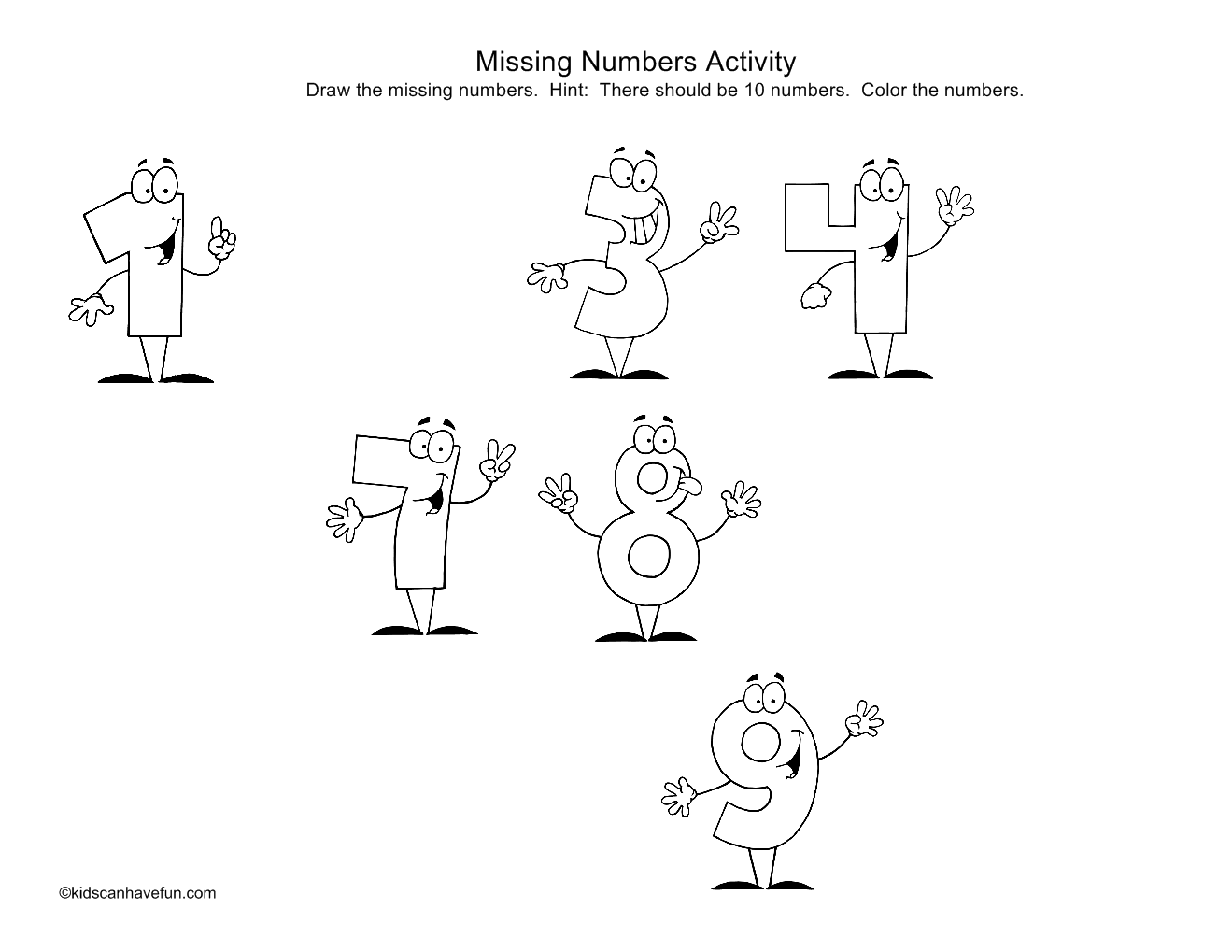 Printable Number Worksheets for Kids