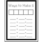 Ways to Make 5 Worksheet Image