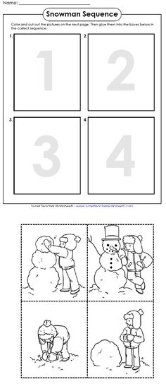 Winter Sequencing Worksheets Kindergarten Image